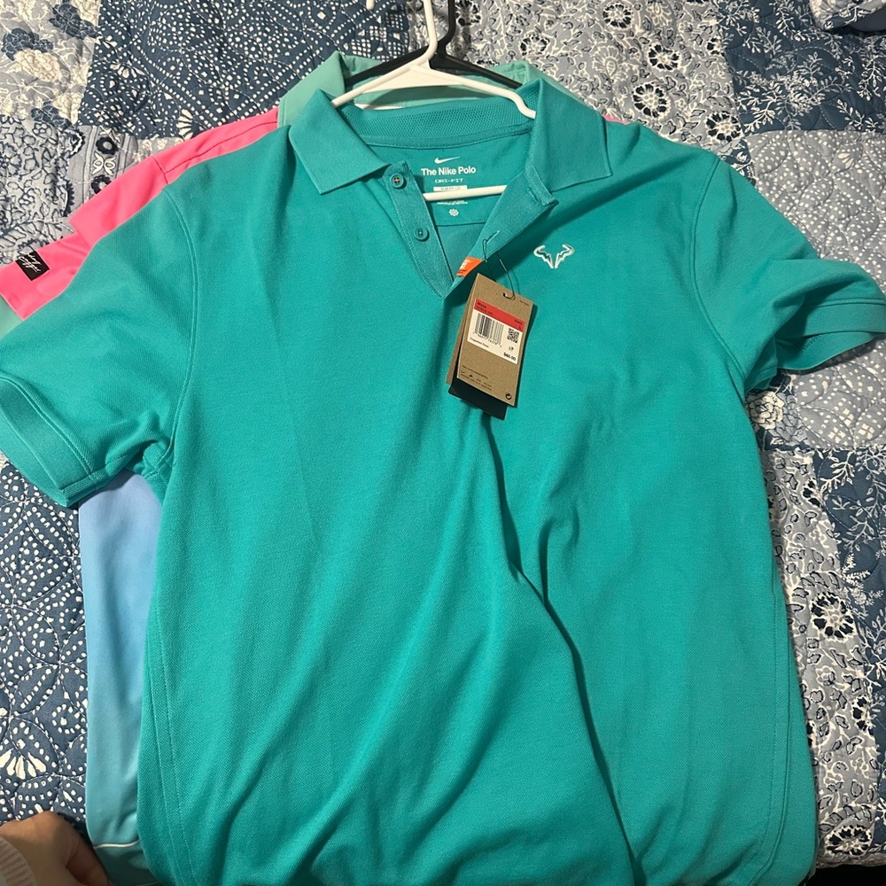 Nike Men's Aqua Rafael Nadal Polo